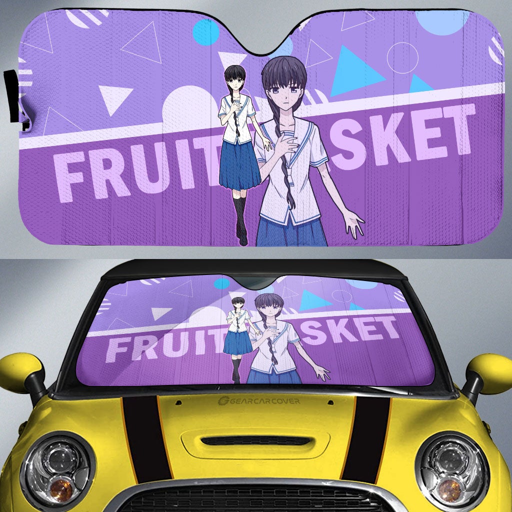 Saki Hanajima Car Sunshade Custom Fruit Basket Anime Car Accessories - Gearcarcover - 1