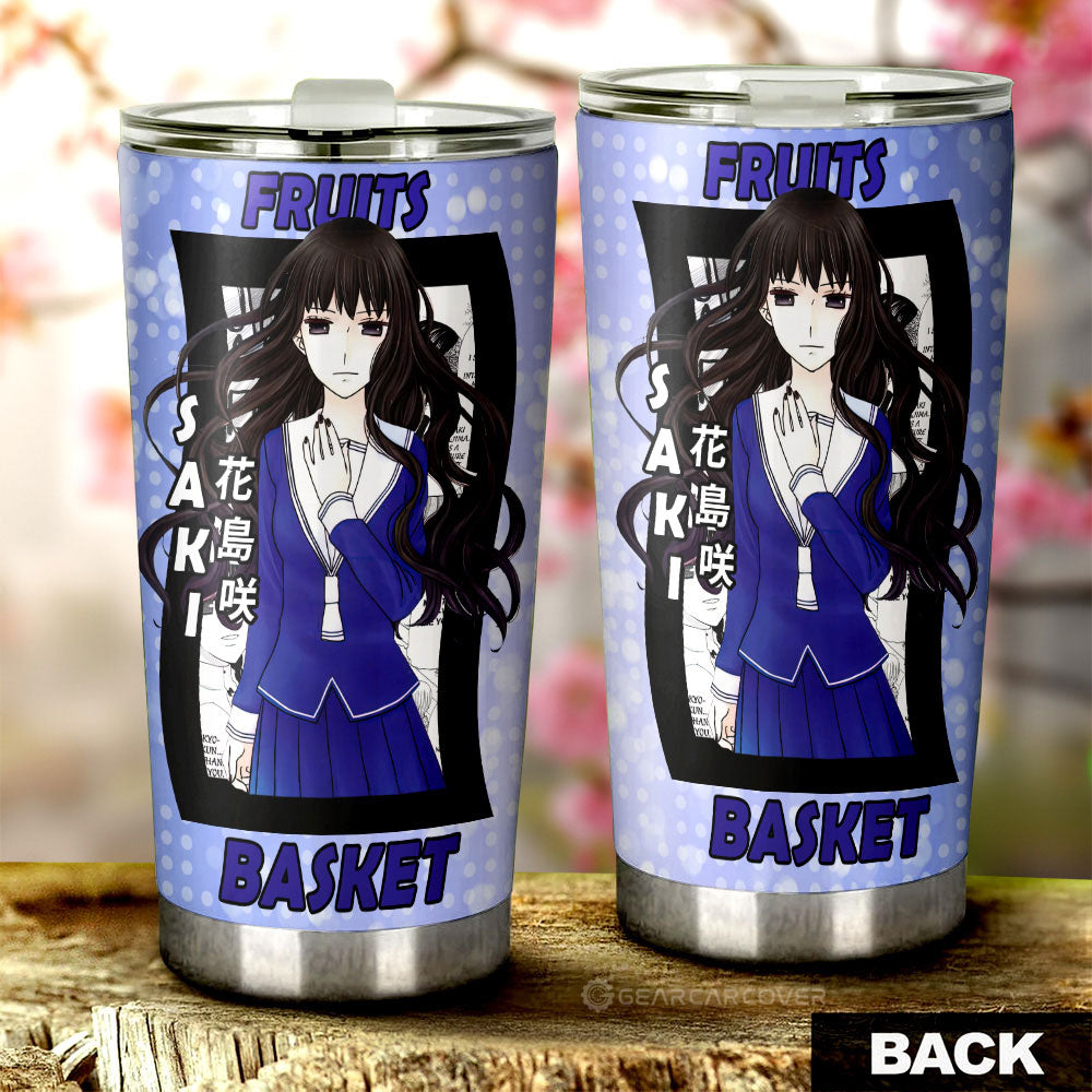 Saki Hanajima Tumbler Cup Custom Fruits Basket Anime Car Interior Accessories - Gearcarcover - 3