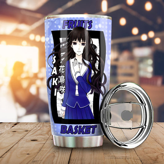 Saki Hanajima Tumbler Cup Custom Fruits Basket Anime Car Interior Accessories - Gearcarcover - 1