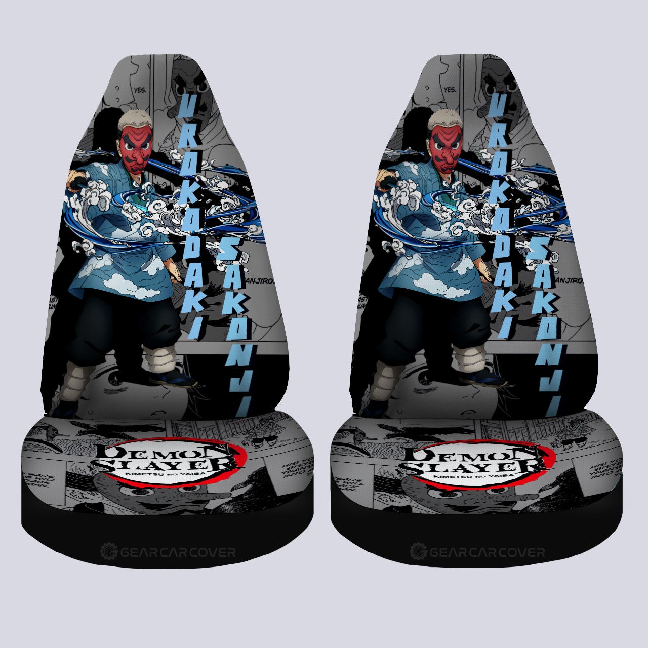 Sakonji Urokodaki Car Seat Covers Custom Demon Slayer Anime Mix Mangas - Gearcarcover - 4