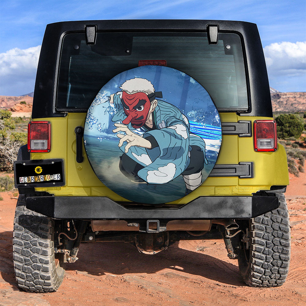 Sakonji Urokodaki Spare Tire Cover Custom Demon Slayer Anime Car Accessoriess - Gearcarcover - 3