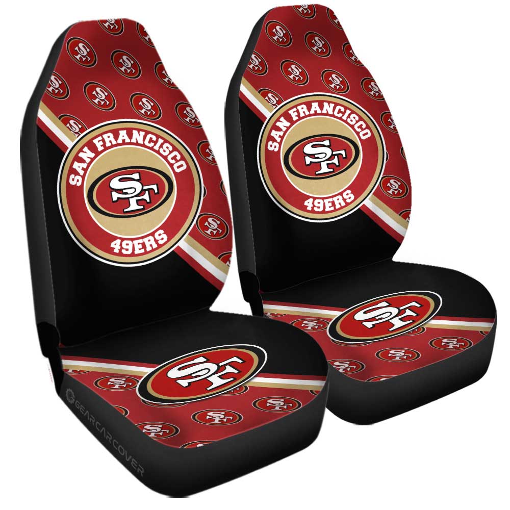 San Francisco 49ers Car Seat Cover Personalized Nonslip Auto Seat Protector  2Pcs