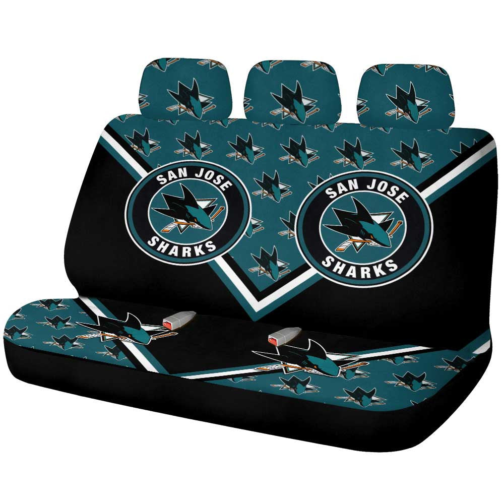 San Jose Sharks Car Back Seat Cover Custom Car Accessories For Fans - Gearcarcover - 1