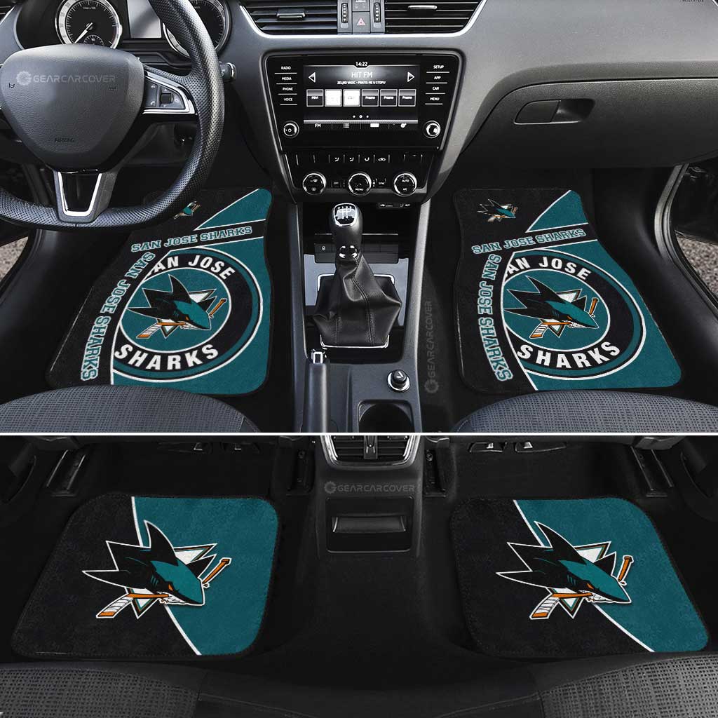 San Jose Sharks Car Floor Mats Custom Car Accessories For Fans - Gearcarcover - 2