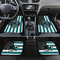 San Jose Sharks Car Floor Mats Custom US Flag Style - Gearcarcover - 2