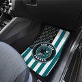 San Jose Sharks Car Floor Mats Custom US Flag Style - Gearcarcover - 3
