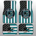 San Jose Sharks Car Floor Mats Custom US Flag Style - Gearcarcover - 1