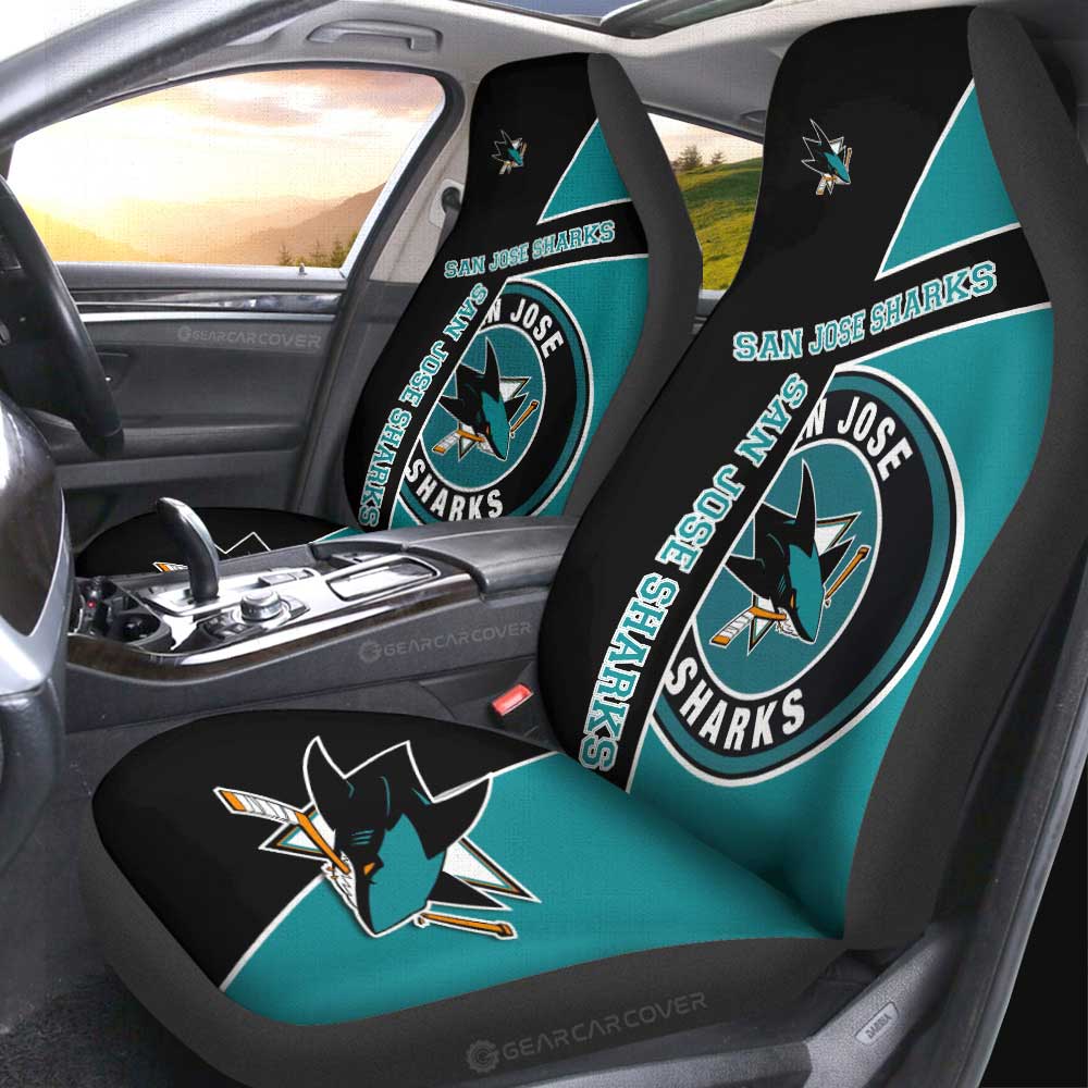 San Jose Sharks Car Seat Covers Custom Car Accessories For Fans - Gearcarcover - 2
