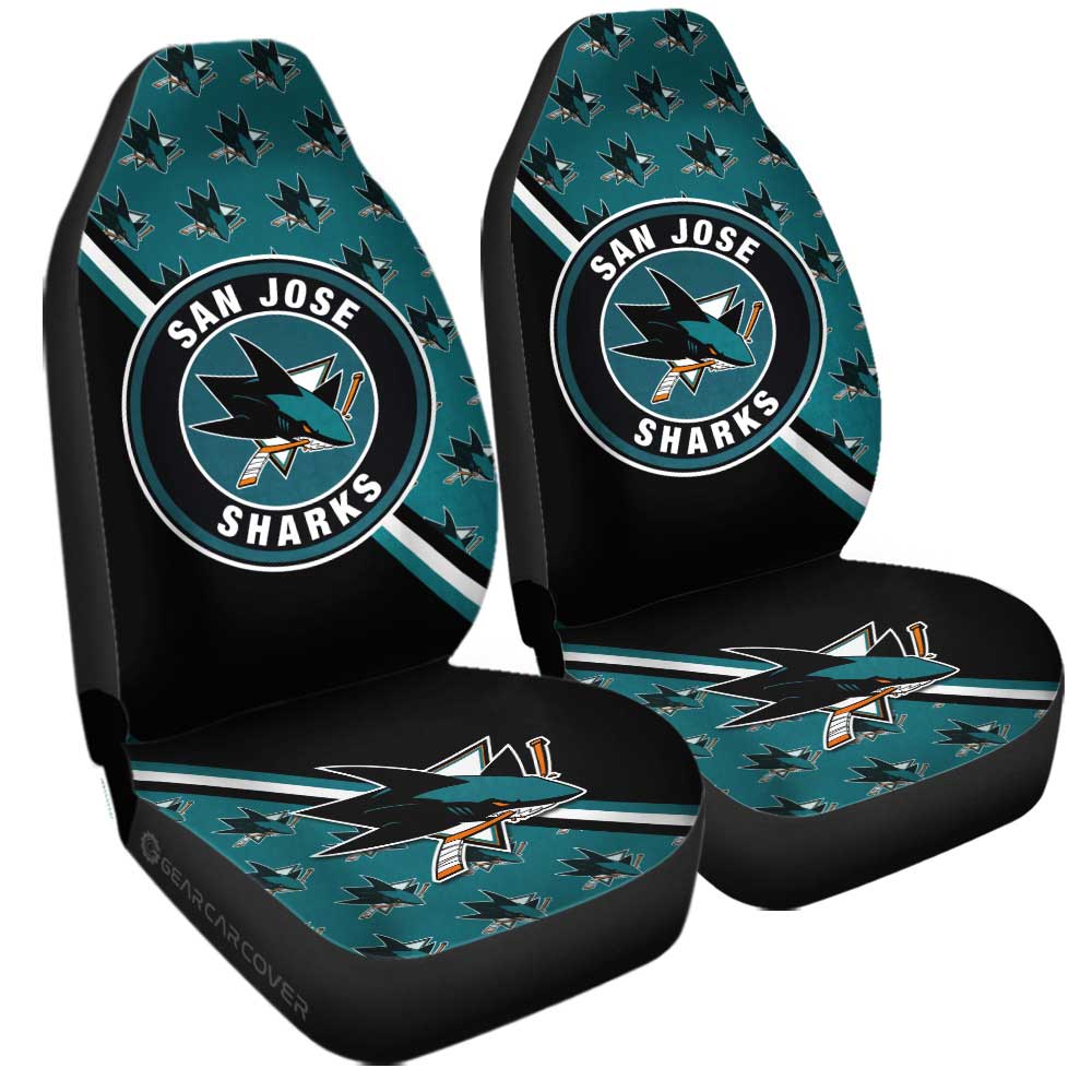 San Jose Sharks Car Seat Covers Custom Car Accessories For Fans - Gearcarcover - 3