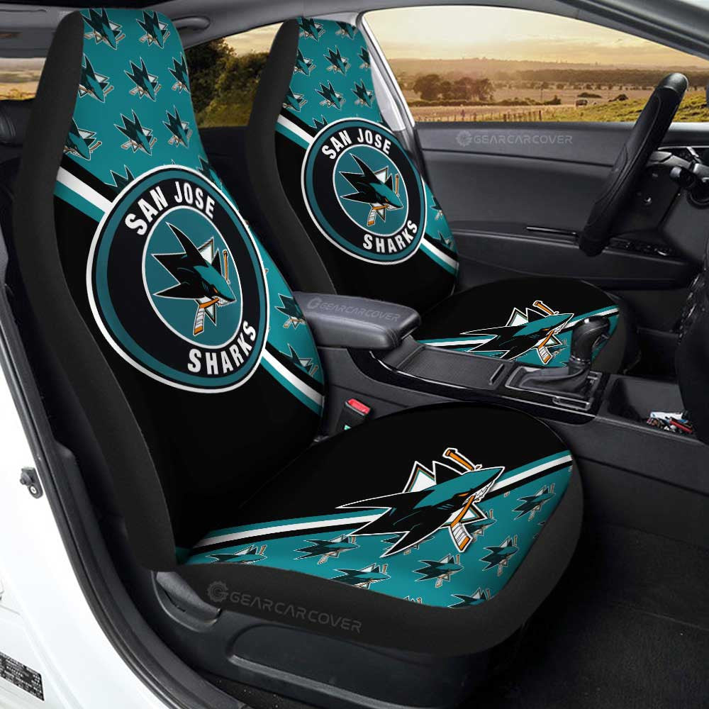 San Jose Sharks Car Seat Covers Custom Car Accessories For Fans - Gearcarcover - 1