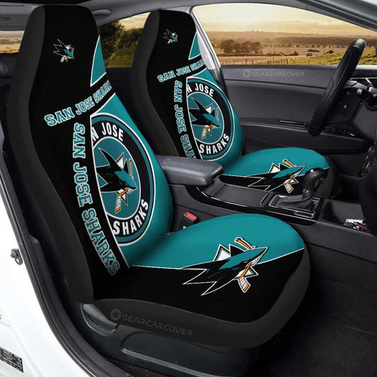 San Jose Sharks Car Seat Covers Custom Car Accessories For Fans - Gearcarcover - 1