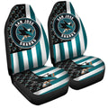 San Jose Sharks Car Seat Covers Custom US Flag Style - Gearcarcover - 3