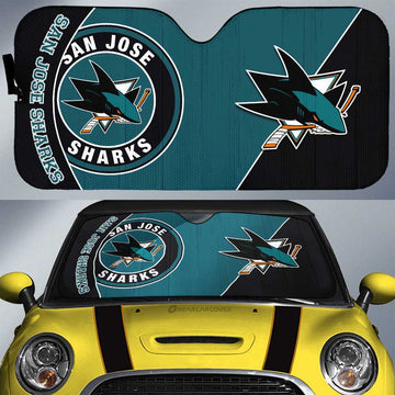 San Jose Sharks Car Sunshade Custom Car Accessories For Fans - Gearcarcover - 1