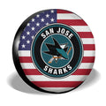 San Jose Sharks Spare Tire Covers Custom US Flag Style - Gearcarcover - 3