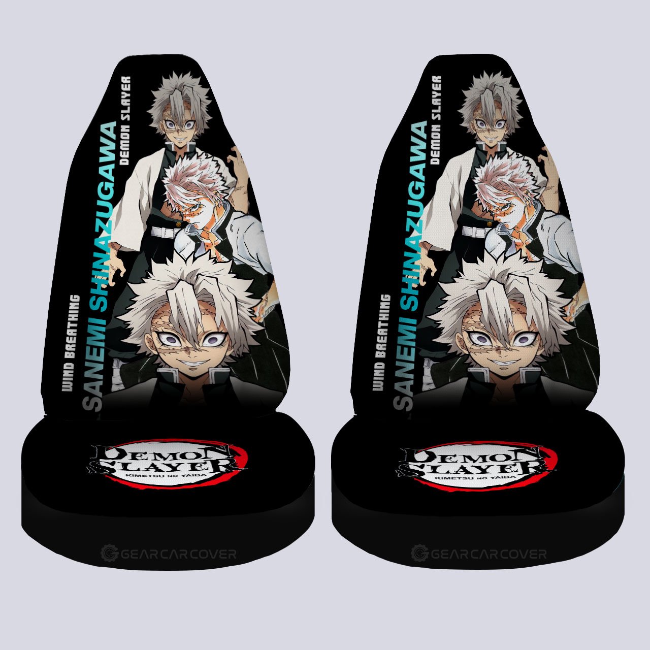 Sanemi Shinazugawa Car Seat Covers Custom Demon Slayer Anime - Gearcarcover - 4