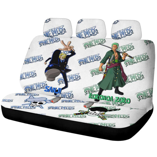 Sanji And Zoro Car Back Seat Cover Custom One Piece Anime - Gearcarcover - 1