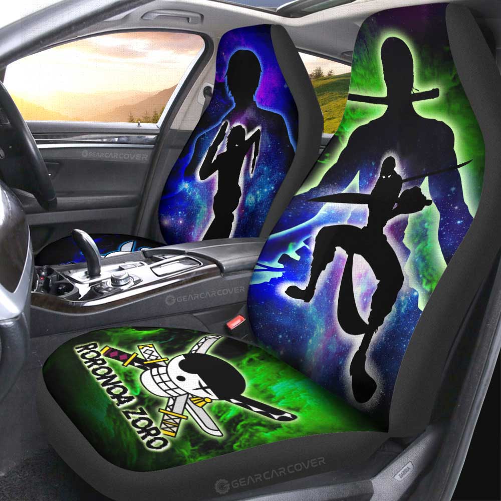 Sanji And Zoro Car Seat Covers Custom One Piece Anime Silhouette Style - Gearcarcover - 2