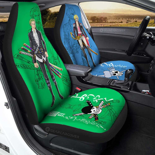 Sanji And Zoro Film Red Car Seat Covers Custom One Piece Anime Car Accessories - Gearcarcover - 2