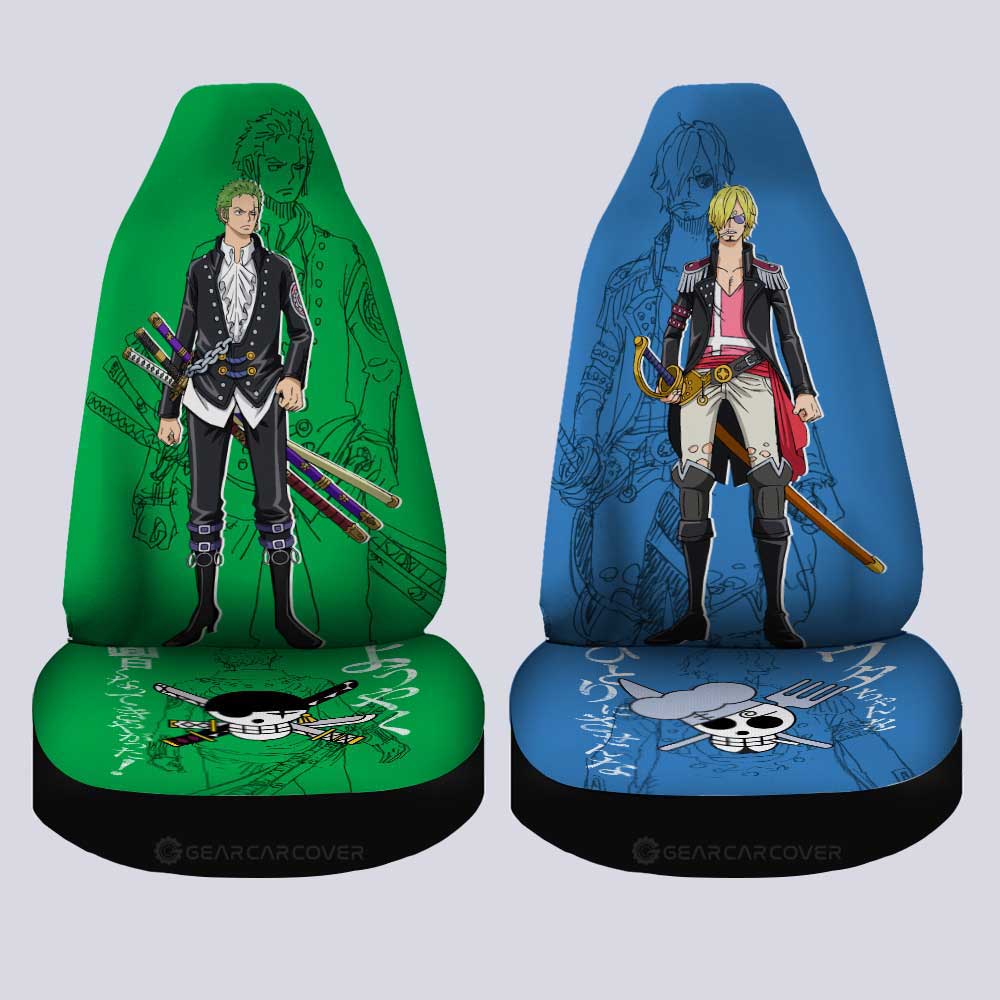 Sanji And Zoro Film Red Car Seat Covers Custom One Piece Anime Car Accessories - Gearcarcover - 4