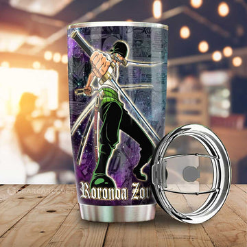 Sanji And Zoro Tumbler Cup Custom One Piece Anime Car Accessories Manga Galaxy Style - Gearcarcover - 1