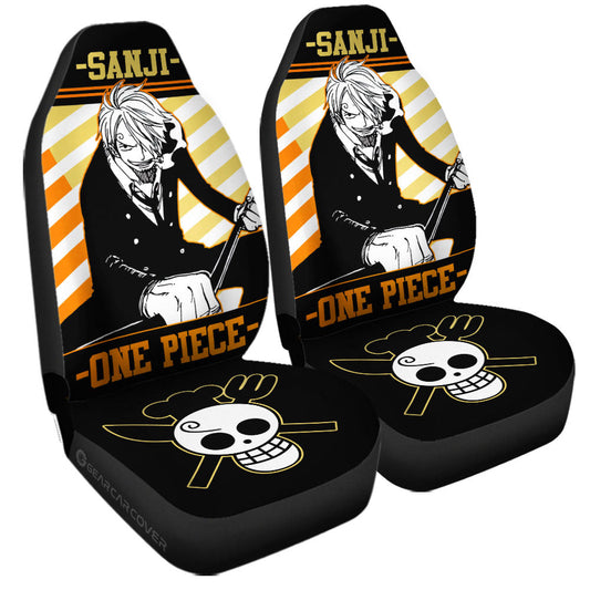 Sanji Car Seat Covers Custom One Piece Anime Car Accessories - Gearcarcover - 1