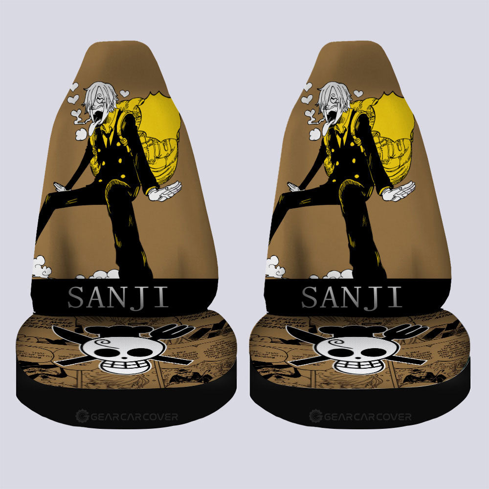 Sanji Car Seat Covers Custom One Piece Anime Car Accessories - Gearcarcover - 2