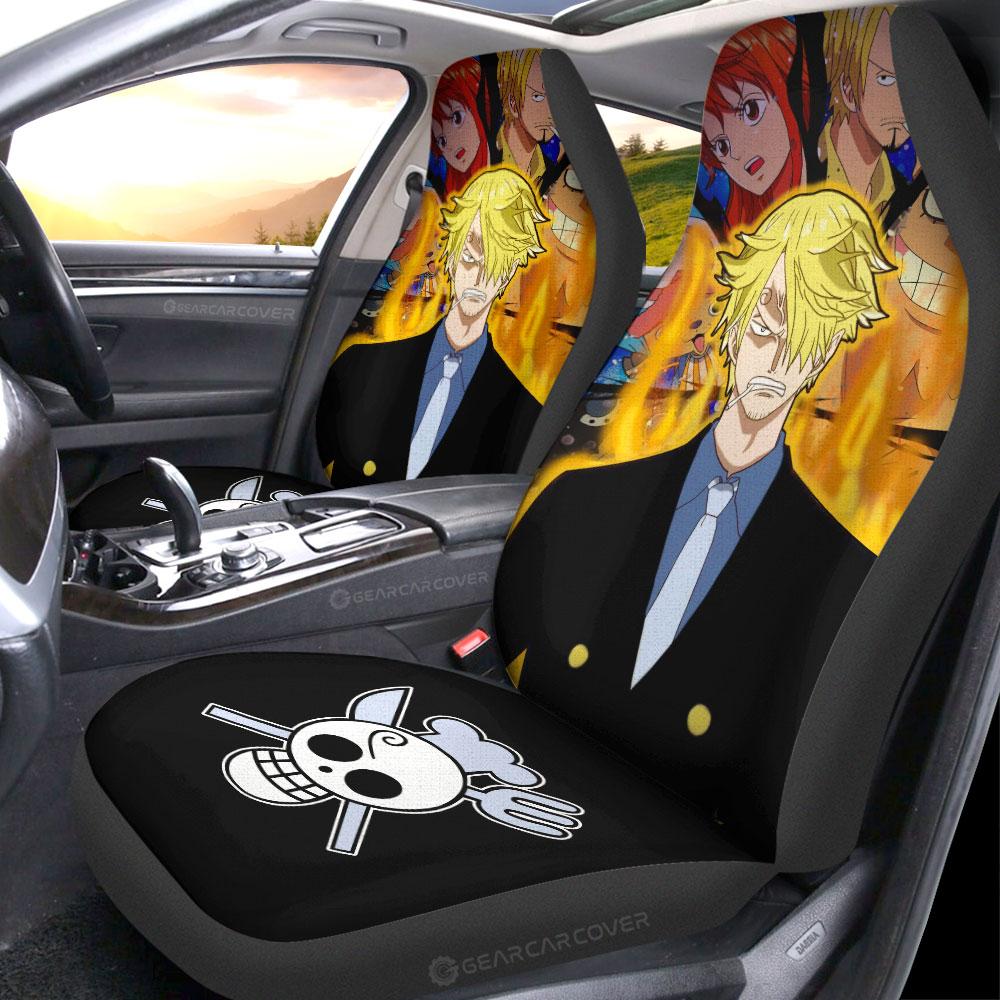 Sanji Car Seat Covers Custom One Piece Anime Car Interior Accessories - Gearcarcover - 2