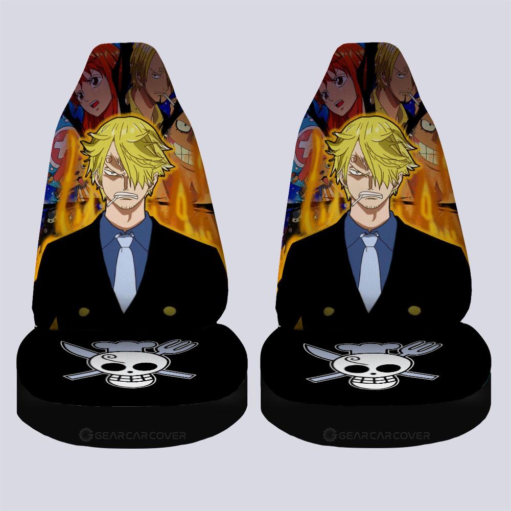 Sanji Car Seat Covers Custom One Piece Anime Car Interior Accessories - Gearcarcover - 4