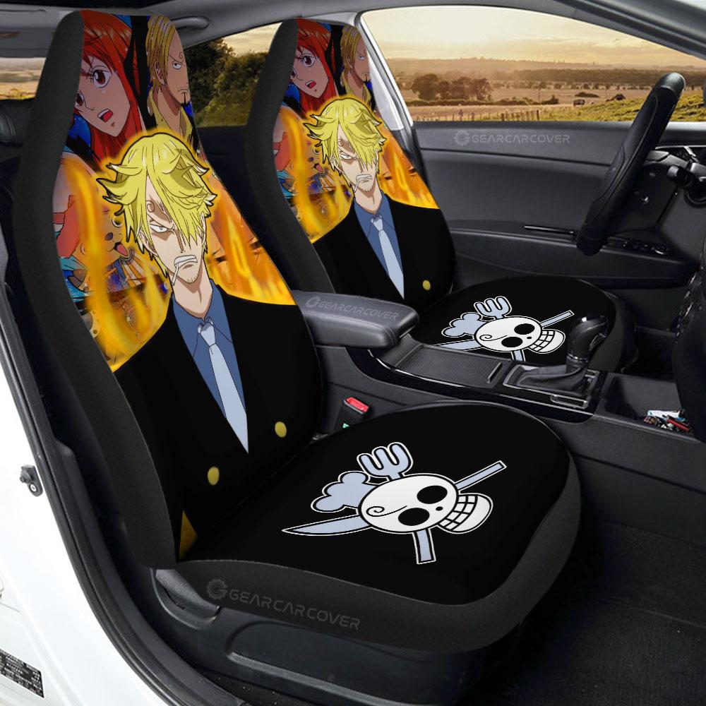 Sanji Car Seat Covers Custom One Piece Anime Car Interior Accessories - Gearcarcover - 1
