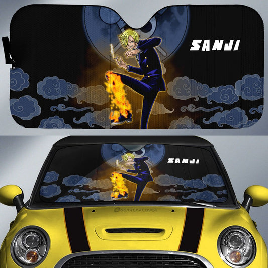 Sanji Car Sunshade Custom Anime One Piece Car Accessories For Anime Fans - Gearcarcover - 1