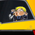 Sanji Hitting Glass Car Sticker Custom One Piece Anime Car Accessories For Anime Fans - Gearcarcover - 2