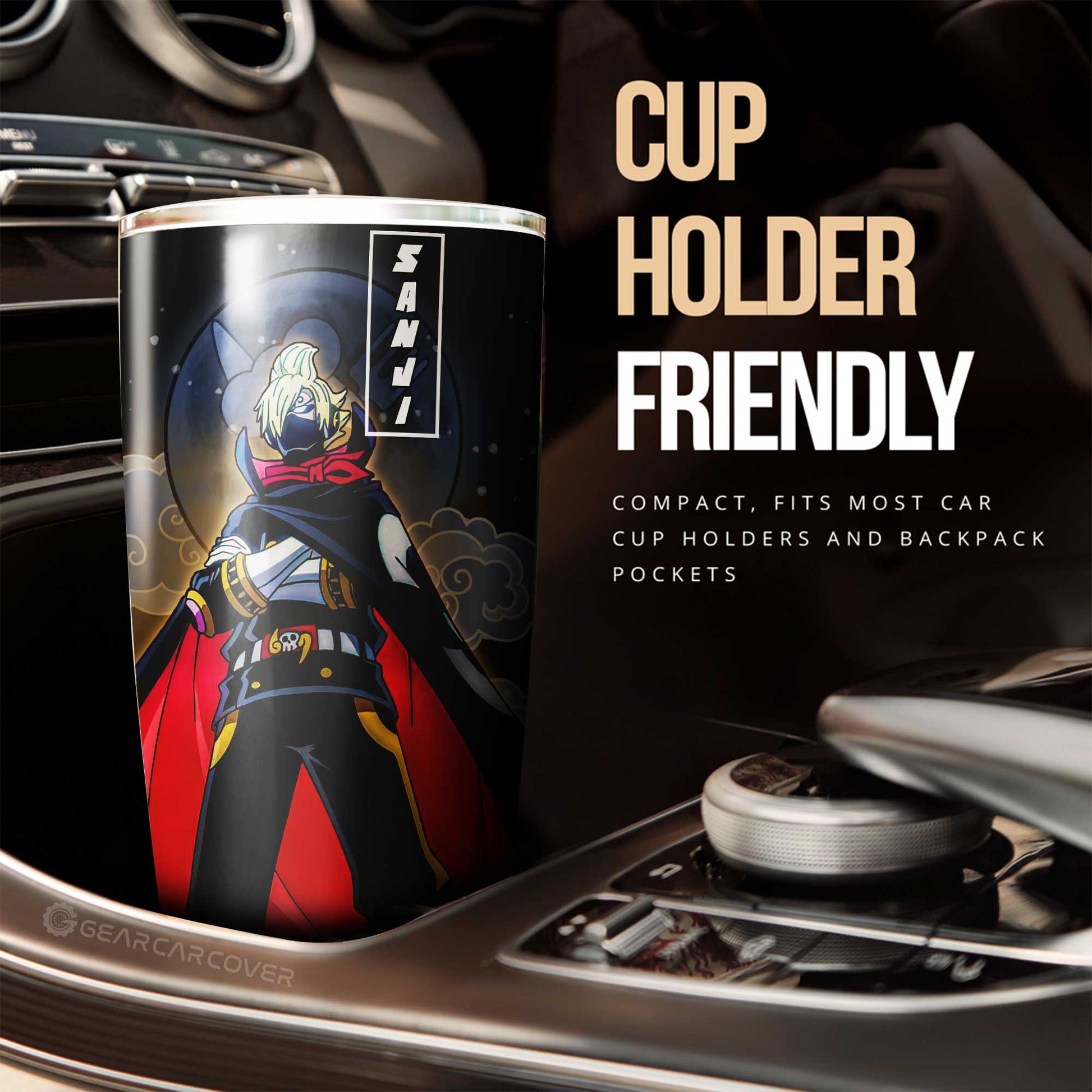 Sanji Raid Suit Tumbler Cup Custom Anime One Piece Car Accessories For Anime Fans - Gearcarcover - 2