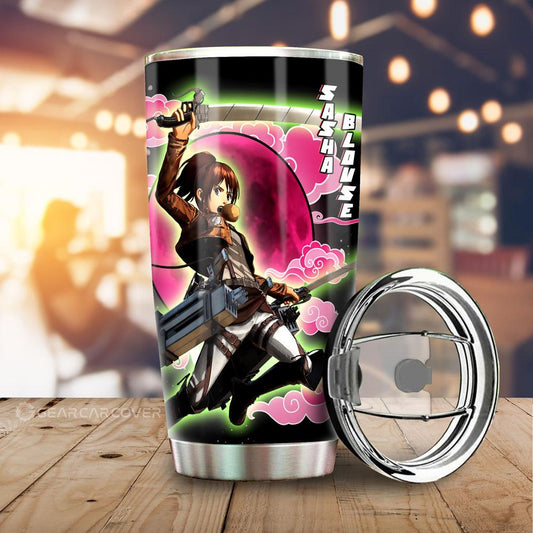 Sasha Blouse Tumbler Cup Custom Attack On Titan Anime - Gearcarcover - 1