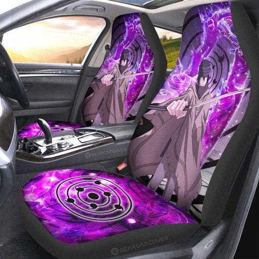 Sasuke Car Seat Covers Custom Sharingan Eye Car Accessories - Gearcarcover - 2