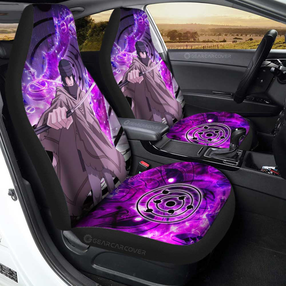 Sasuke Car Seat Covers Custom Sharingan Eye Car Accessories - Gearcarcover - 1