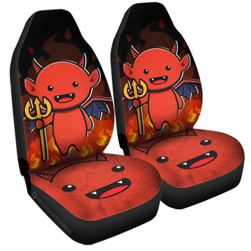 Satan Car Seat Covers Custom Halloween Characters Car Accessories - Gearcarcover - 1