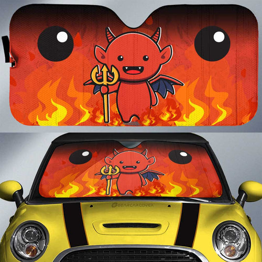 Satan Car Sunshade Custom Halloween Characters Car Interior Accessories - Gearcarcover - 1