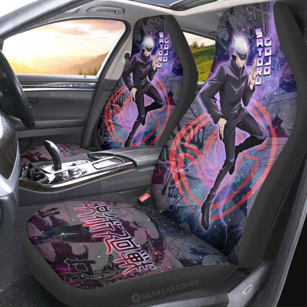 Satoru Gojo Car Seat Covers Custom Jujutsu Kaisen Anime Galaxy Manga Style - Gearcarcover - 2