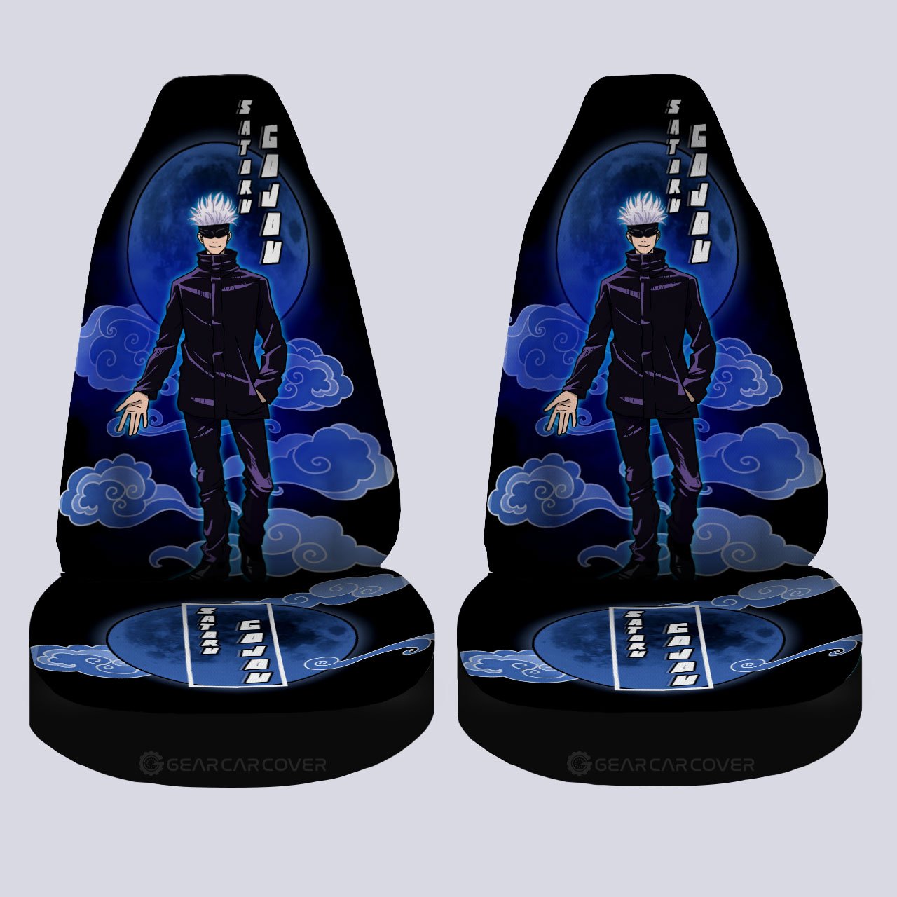 Satoru Gojou Car Seat Covers Custom Jujutsu Kaisen Anime Car Interior Accessories - Gearcarcover - 4