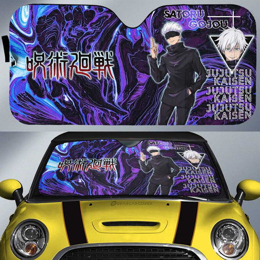 Satoru Gojou Car Sunshade Custom Jujutsu Kaisen Anime Car Accessories - Gearcarcover - 1