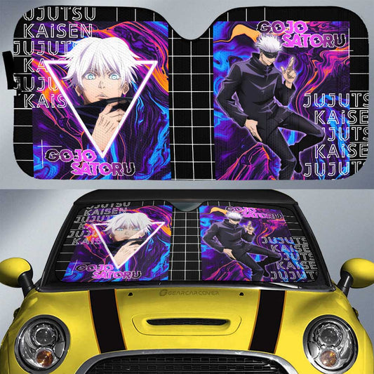 Satoru Gojou Car Sunshade Custom Jujutsu Kaisen Anime Car Interior Accessories - Gearcarcover - 1