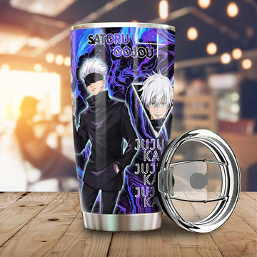 Satoru Gojou Tumbler Cup Custom Jujutsu Kaisen Anime Car Accessories - Gearcarcover - 1