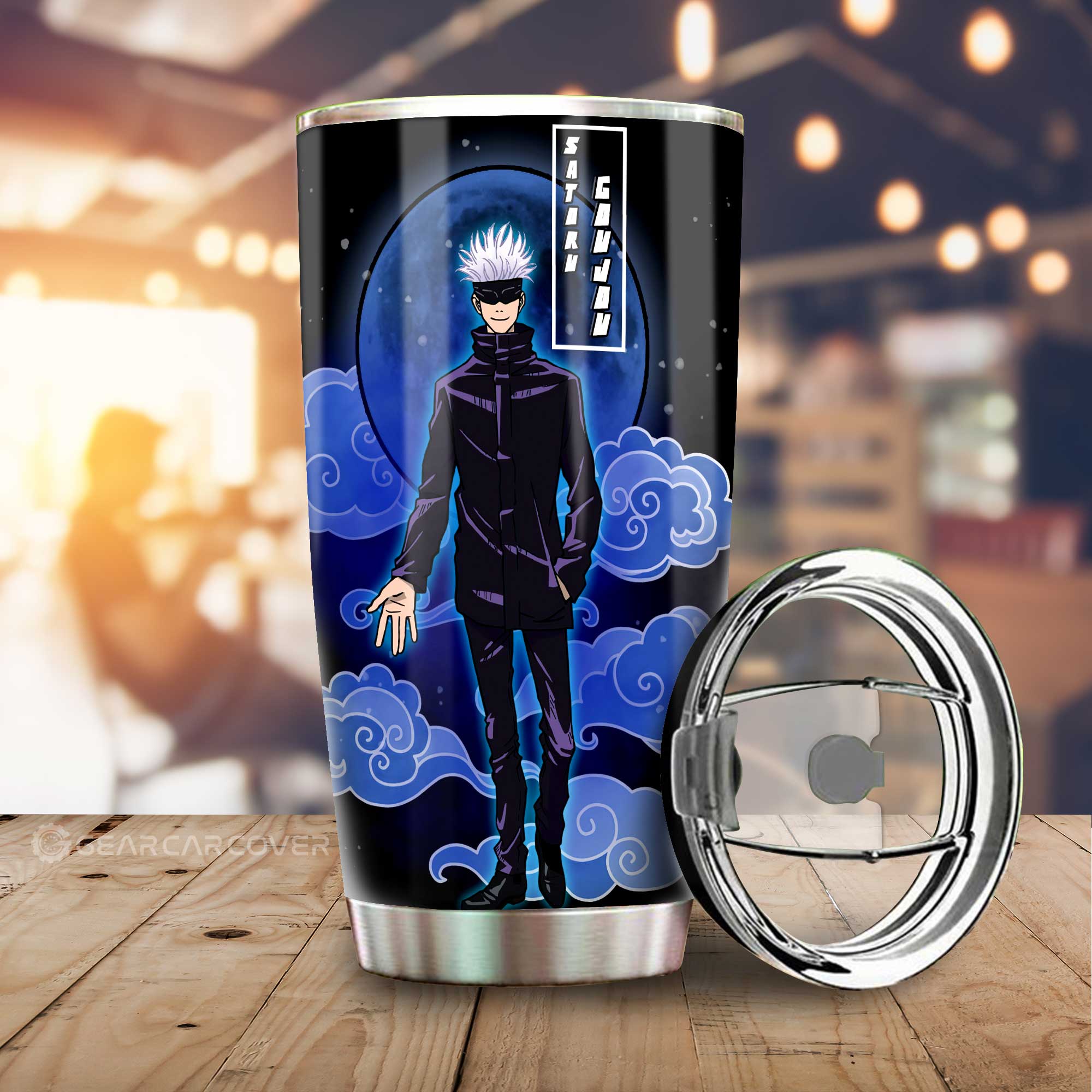 Satoru Gojou Tumbler Cup Custom Jujutsu Kaisen Anime Car Interior Accessories - Gearcarcover - 1