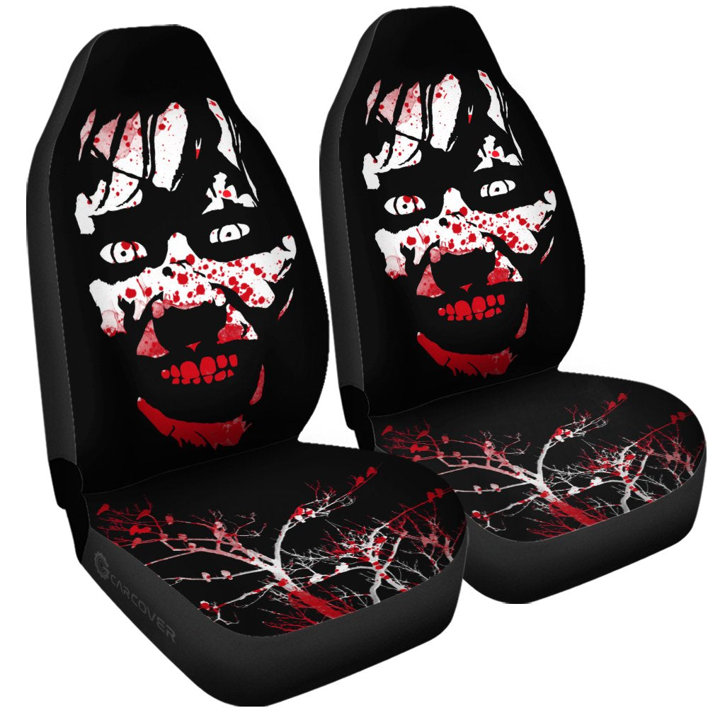 Scary Face Car Seat Covers Custom Car Accessories Creepy Halloween Decorations - Gearcarcover - 3