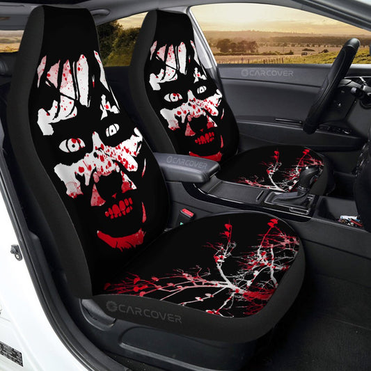Scary Face Car Seat Covers Custom Car Accessories Creepy Halloween Decorations - Gearcarcover - 1
