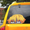 Scary Face Zenitsu Car Sticker Custom Demon Slayer Anime Car Accessories - Gearcarcover - 3