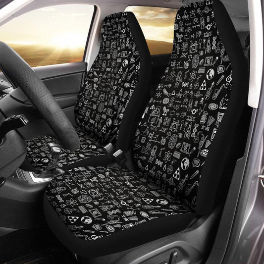 Sciences Pattern Car Seat Covers Set Of 2 - Gearcarcover - 1