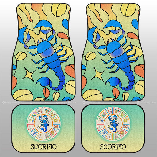 Scorpio Colorful Car Floor Mats Custom Zodiac Car Accessories - Gearcarcover - 1