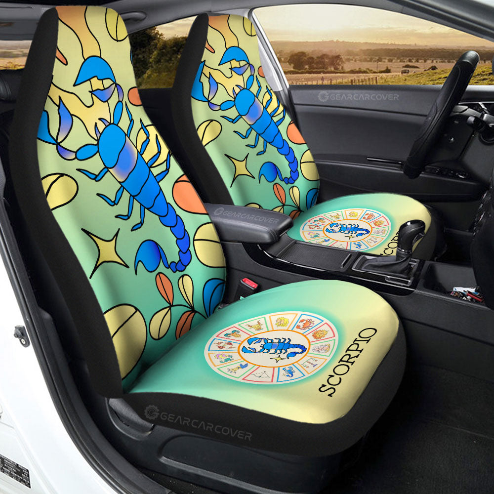 Scorpio Colorful Car Seat Covers Custom Zodiac Car Accessories - Gearcarcover - 3