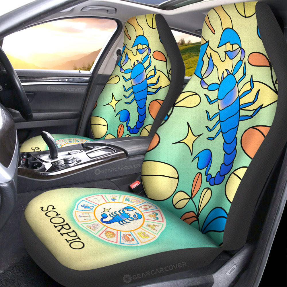Scorpio Colorful Car Seat Covers Custom Zodiac Car Accessories - Gearcarcover - 4